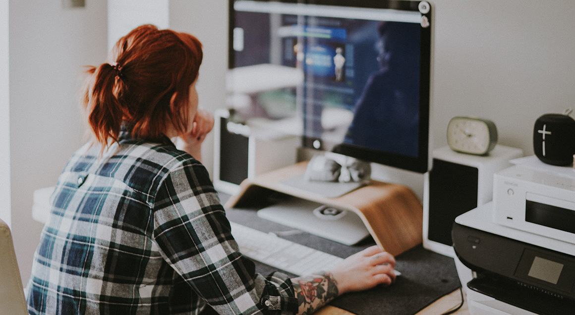 Woman On Computer